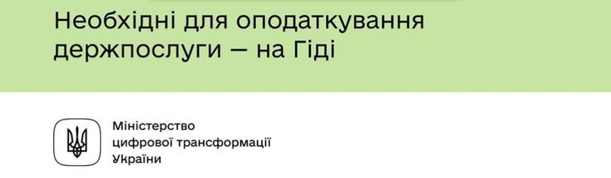 Необхідні для оподаткування держпослуги – на Гіді